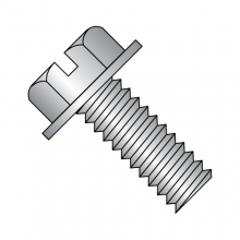 Slotted - Indented - Hex Washer - Machine Screws - 18-8 Stainless