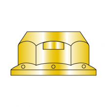 Regular Flange Top Lock Hex Nut - Grade G - Zinc Yellow