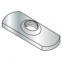 THIN Tab Weld Nuts - No Projections - Center Hole - Plain