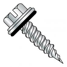 Slotted - Hex Washer - Self Piercing Screws w/ Bonded Neo-EPDM Washer