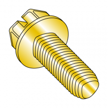 Hex Washer - Slotted - Alternatives to Taptite® Thread Rolling Screws* - Zinc - Yellow