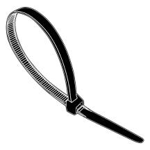 04.1-18LB Conventional Cable Ties - Type 6/6 UV Black Nylon