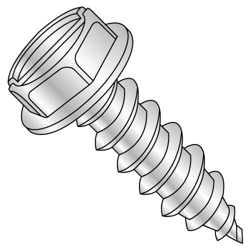 Hex Washer - Slotted - Type AB - 7/16" A.F. - Self Tapping Screws - Zinc