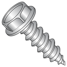 1/4-14X1 Hex Washer - Unslotted - Type AB - Self Tapping Screws - 18-8 Stainless