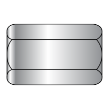 Hex Rod Coupling Nut - 1/2" Across Flats - 18-8 Stainless
