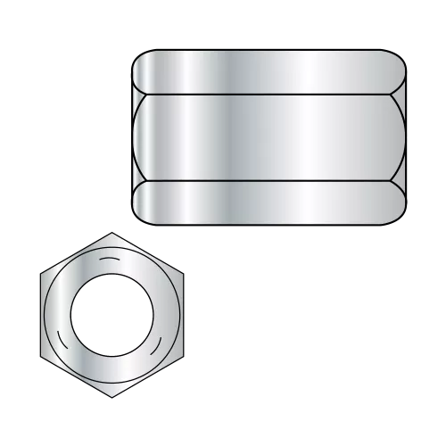 3/8-16X1 3/4 Hex Rod Coupling Nut - 5/8" Across Flats - Grade 5