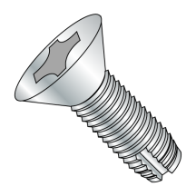 10-24X1 82° Flat - Phillips - Type 1 - Thread Cutting Screws - Zinc