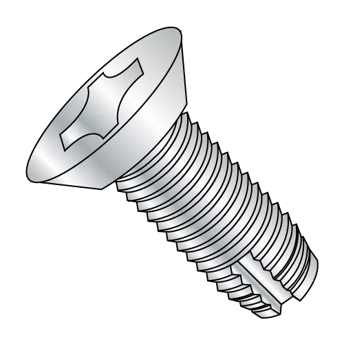 82° Flat - Undercut - Phillips - Type 1 - Thread Cutting Screws - Zinc