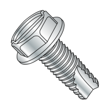 10-24X3/8 Hex Washer - Slotted - Type 23 - Thread Cutting Screws - Zinc