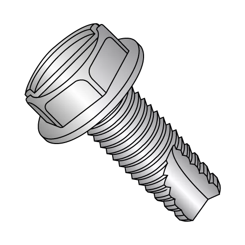 Hex Washer - Slotted - Type 23 - Thread Cutting Screws - 18-8 Stainless