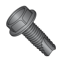 8-32X1/2 Hex Washer - Unslotted - Type 23 - Thread Cutting Screws - Black Oxide