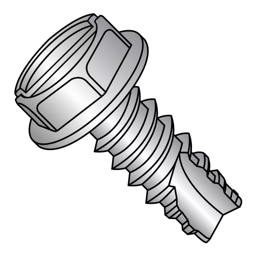 10-16X5/8 Slotted - Hex Washer - Thread Cutting Screws - Type 25 - 18-8 Stainless Steel