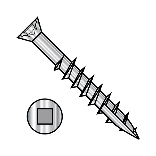 Square Recess - Trim Head w/ Nibs - Drywall Screws - Type 17 Point - 18-8 Stainless