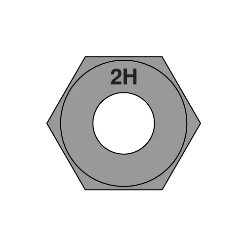 A194 Grade 2H - Heavy Hex Nuts - Plain Finish