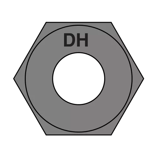 A563 Grade DH - Heavy Hex Nuts - Plain Finish (USA)