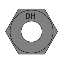 A563 Grade DH - Heavy Hex Nuts - Plain Finish (USA)