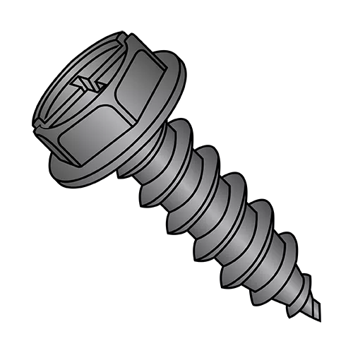 Hex Washer - Combination Drive - Type AB - Self Tapping Screws - Black Zinc