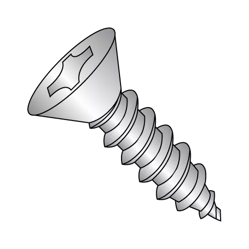 Flat - Phillips - Type AB - Self Tapping Screws - 18-8 Stainless