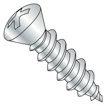 10-16X3/4 #10 Oval - Phillips w/ #8 Head - Type AB - Self Tapping Screws - Zinc