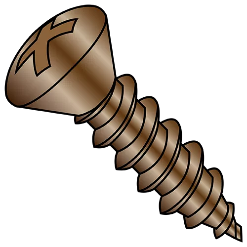 Oval - Phillips - Type AB - Self Tapping Screws - Antique Brass