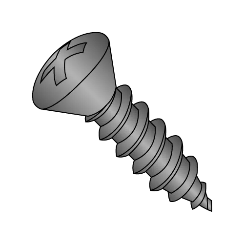 Oval - Phillips - Type AB - Self Tapping Screws - Black Oxide