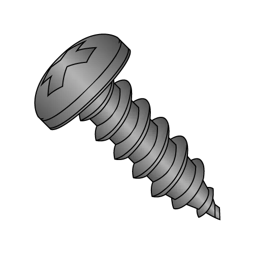 Pan - Phillips - Type AB - Self Tapping Screws - 18-8 Stainless w/ Black Oxide