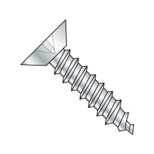 1/4-14X5/8 Flat - Phillips - Undercut - Type AB - Self Tapping Screws - Zinc