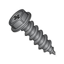 8-18X1/2 Hex Washer - Phillips - Type AB - Self Tapping Screws - Black Oxide