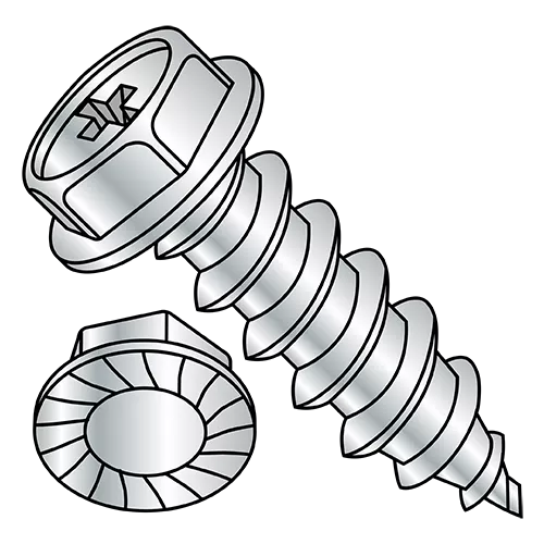 Phillips - Serrated Hex Washer - Type AB - Self Tapping Screws - Zinc
