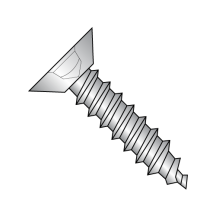 10-16X1/2 Flat - Square Recess - Undercut - Type AB - Self Tapping Screws - 18-8 Stainless