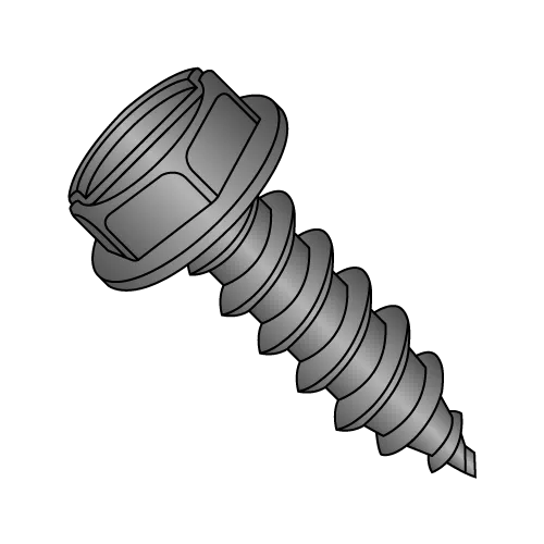 Hex Washer - Slotted - Type AB - Self Tapping Screws - Black Oxide