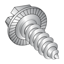 10-16X5/8 Serrated Hex Washer - Slotted - Type AB - Self Tapping Screws - 18-8 Stainless