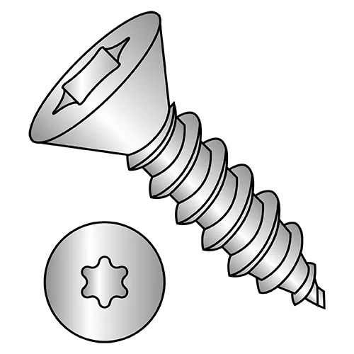 Flat - Six-Lobe - Type AB - Self Tapping Screws - 18-8 Stainless Steel