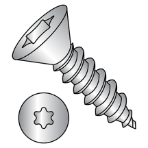 10-16X3/4 Flat - Six-Lobe - Type AB - Self Tapping Screws - 18-8 Stainless Steel
