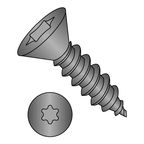 Flat - Six-Lobe - Type AB - Self Tapping Screws - Black Oxide