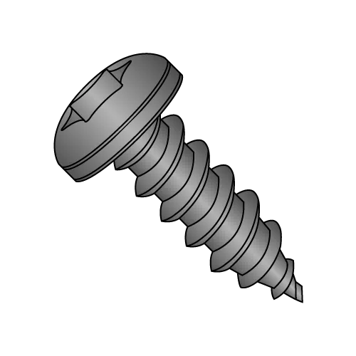 Pan - Six-Lobe - Type AB - Self Tapping Screws - Black Zinc