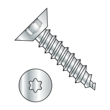 Flat - Six-Lobe - Undercut - Type AB - Self Tapping Screws - Zinc