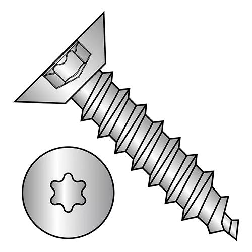 Flat - Six-Lobe - Undercut - Type AB - Self Tapping Screws - 18-8 Stainless