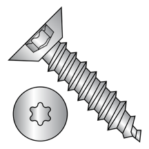 Flat - Six-Lobe - Undercut - Type AB - Self Tapping Screws - 18-8 Stainless