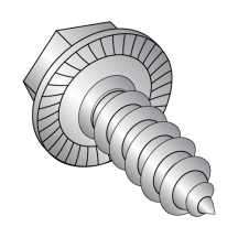 8-18X1 Serrated Hex Washer - Unslotted - Type AB - Self Tapping Screws - 18-8 Stainless