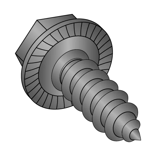 Serrated Hex Washer - Unslotted - Type AB - Self Tapping Screws - Black Oxide