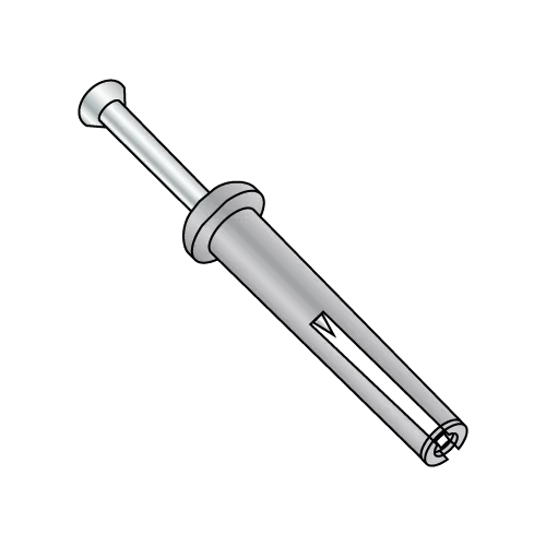 Mushroom Head - Hammer Drive Anchor - Steel Pin - Zinc Plated Body