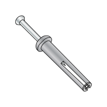 1/4X1 Mushroom Head - Hammer Drive Anchor - Steel Pin - Zinc Plated Body