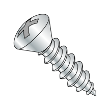8-15X1 Oval - Phillips - Type A - Self Tapping Screws - Zinc