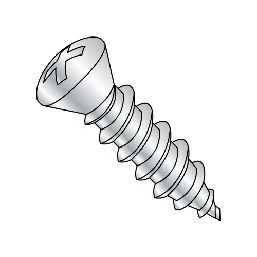 #10 & #8 Oval Phillips w/ #6 Head - Type A - Self Tapping Screws / "Oval Trim Head" Screw