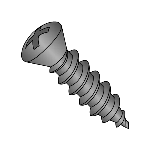 #8 Oval Phillips w/ #6 Head - Type A - Self tapping Screws / "Oval Trim Head" Screws
