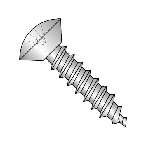 Oval - Phillips - Undercut - Type A - Self Tapping Screws - 18-8 Stainless