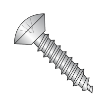 10-12X1/2 Oval - Phillips - Undercut - Type A - Self Tapping Screws - 18-8 Stainless