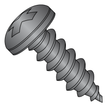10-12X1/2 Pan - Phillips - Type A - Self Tapping Screws - Black Oxide over 18-8