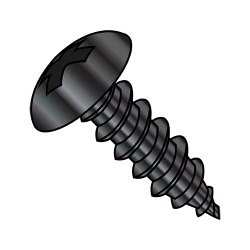 Truss - Phillips - Type A - Self Tapping Screws - 18-8 Stainless - Black Oxide